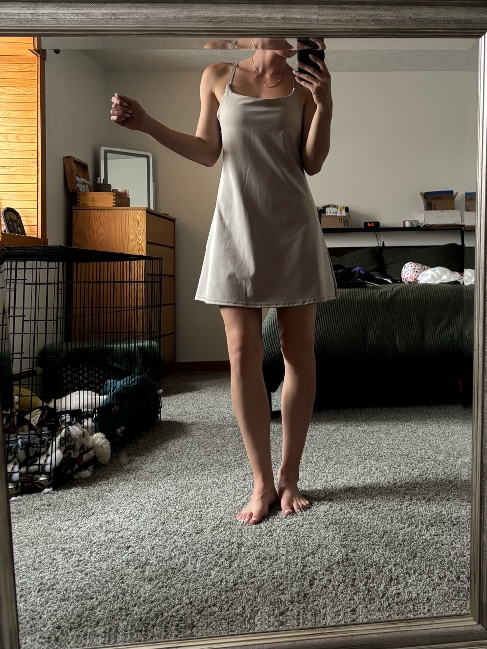 Women's Beige Activewear Dress